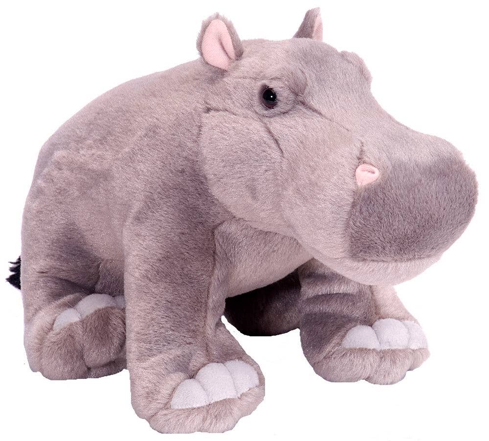 Wild Republic Cuddlekins Hippo 12-inch stuffed animal with soft plush texture and lifelike design