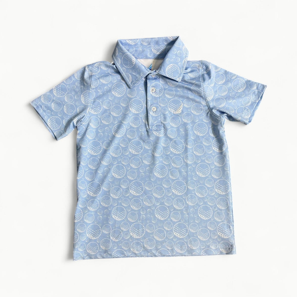 Miles SS Performance Polo-Blue Golf Balls