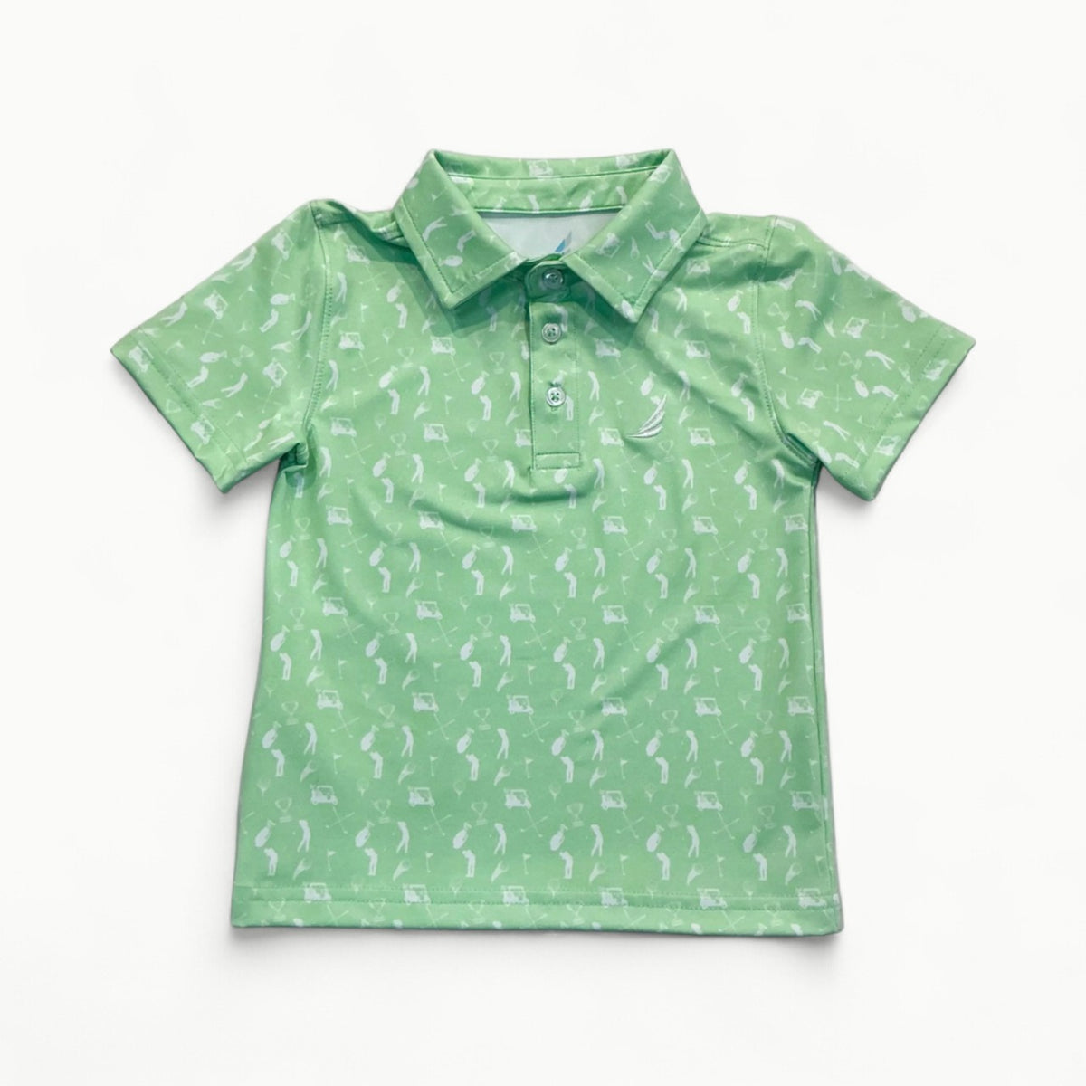 Miles Polo-Light Green w/golfers