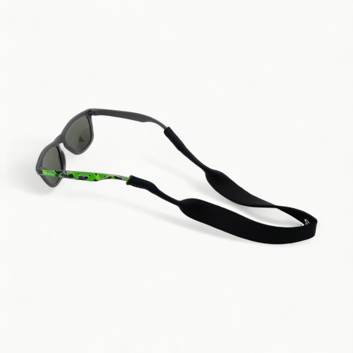 Black neoprene sunglass strap by Sunnies Shades, 16.5 inches
