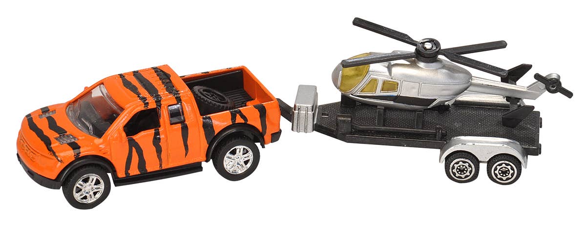 Wild Republic Truck-Trailer Zoo 5" plastic toy set with animal figures