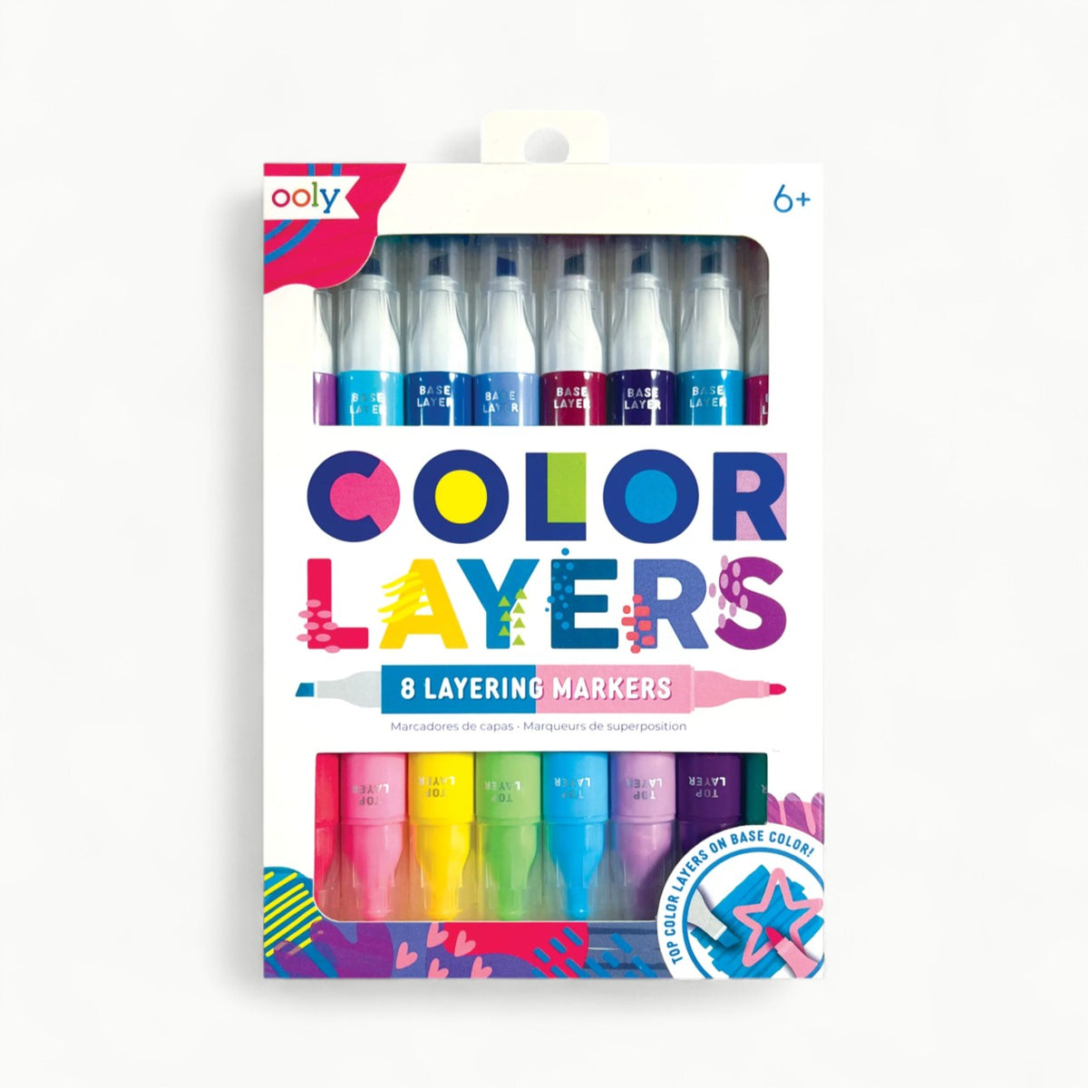 OOLY Color Layers Double Ended Layering Markers set of eight with dual chisel and point tips
