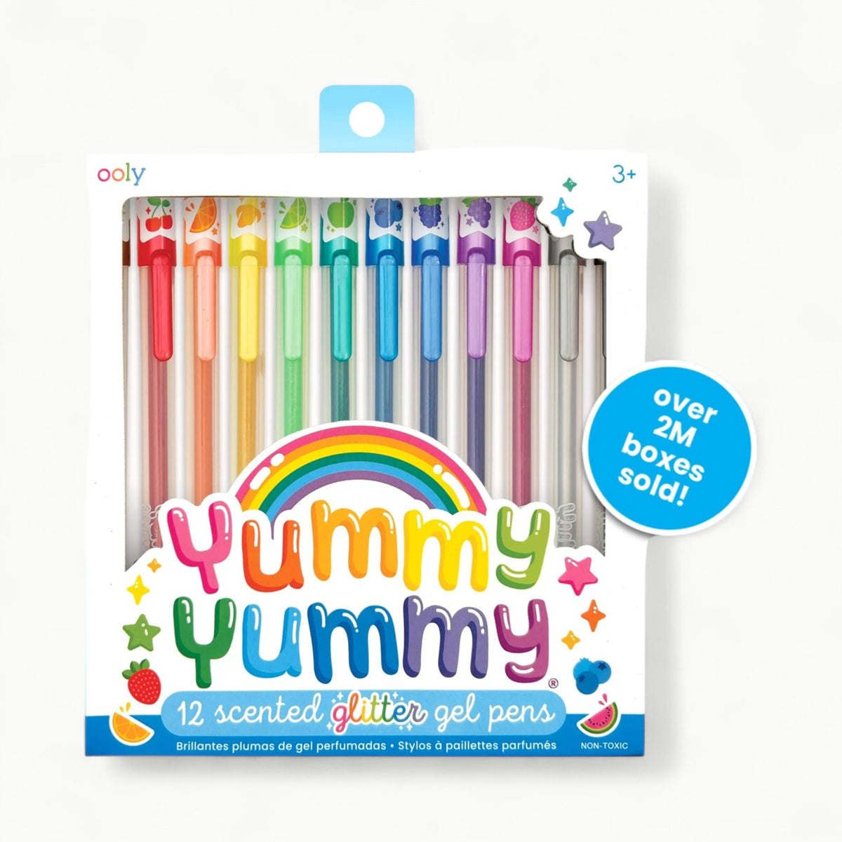 Set of 12 Ooly Yummy Yummy Scented Glitter Gel Pens in assorted fruity colors