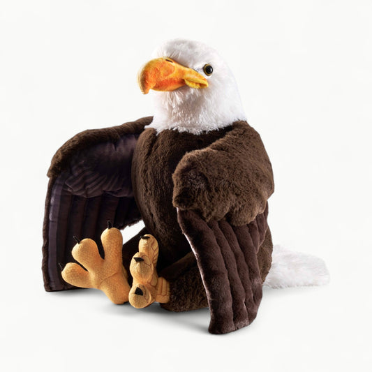 Wild Republic Artist Collection 15-inch Bald Eagle stuffed animal with realistic plumage and dignified posture