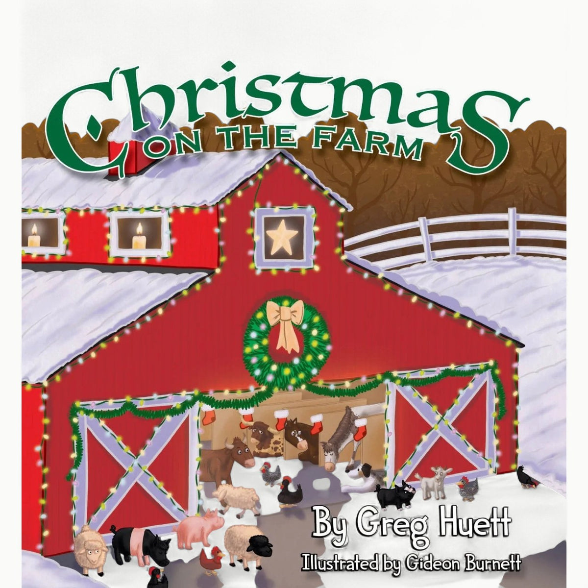 Christmas on the Farm picture book by Sourcebooks featuring illustrated farm animals and holiday traditions