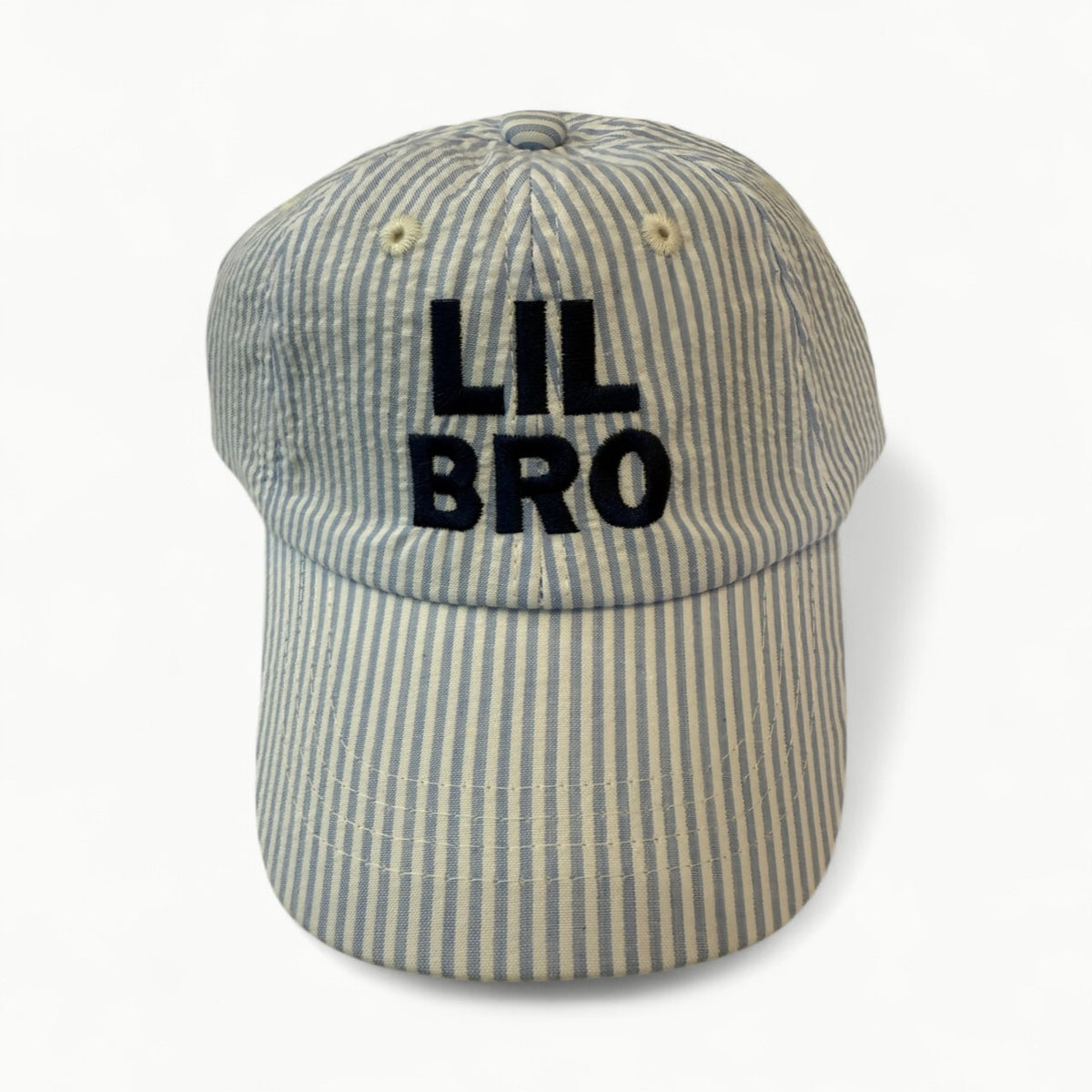 Hat-Light Blue Pinstripe-Bits & Bows