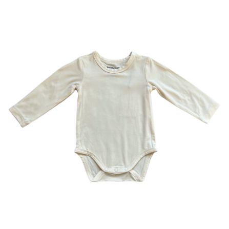 Baby Sprouts, Long Sleeve Bodysuit-Cream