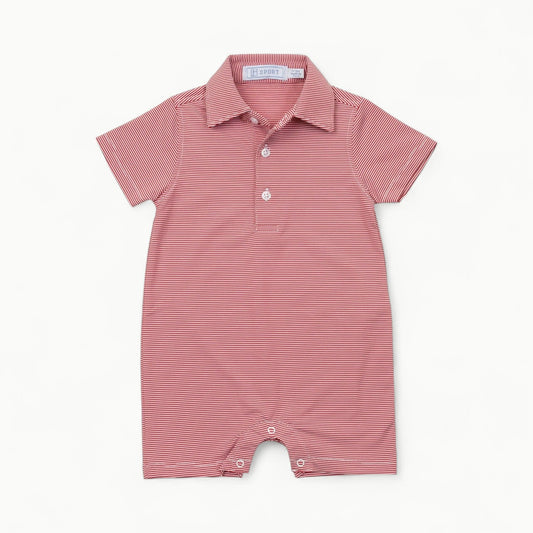 Austin Boys Performance Shortall in polo style with button front and snap stride closure