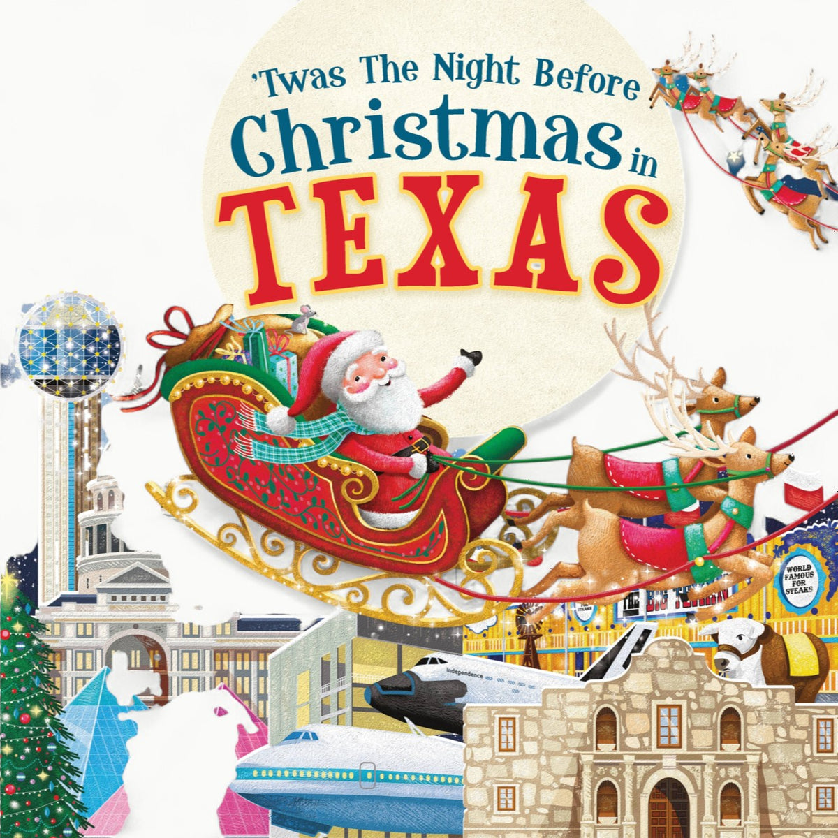 'Twas the Night Before Christmas in Texas hardcover picture book by Sourcebooks