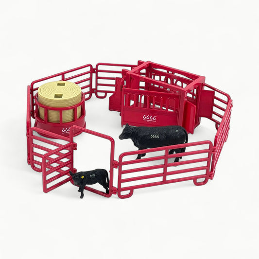 Four Sixes Black Angus Ranch Set-Big Country Toys