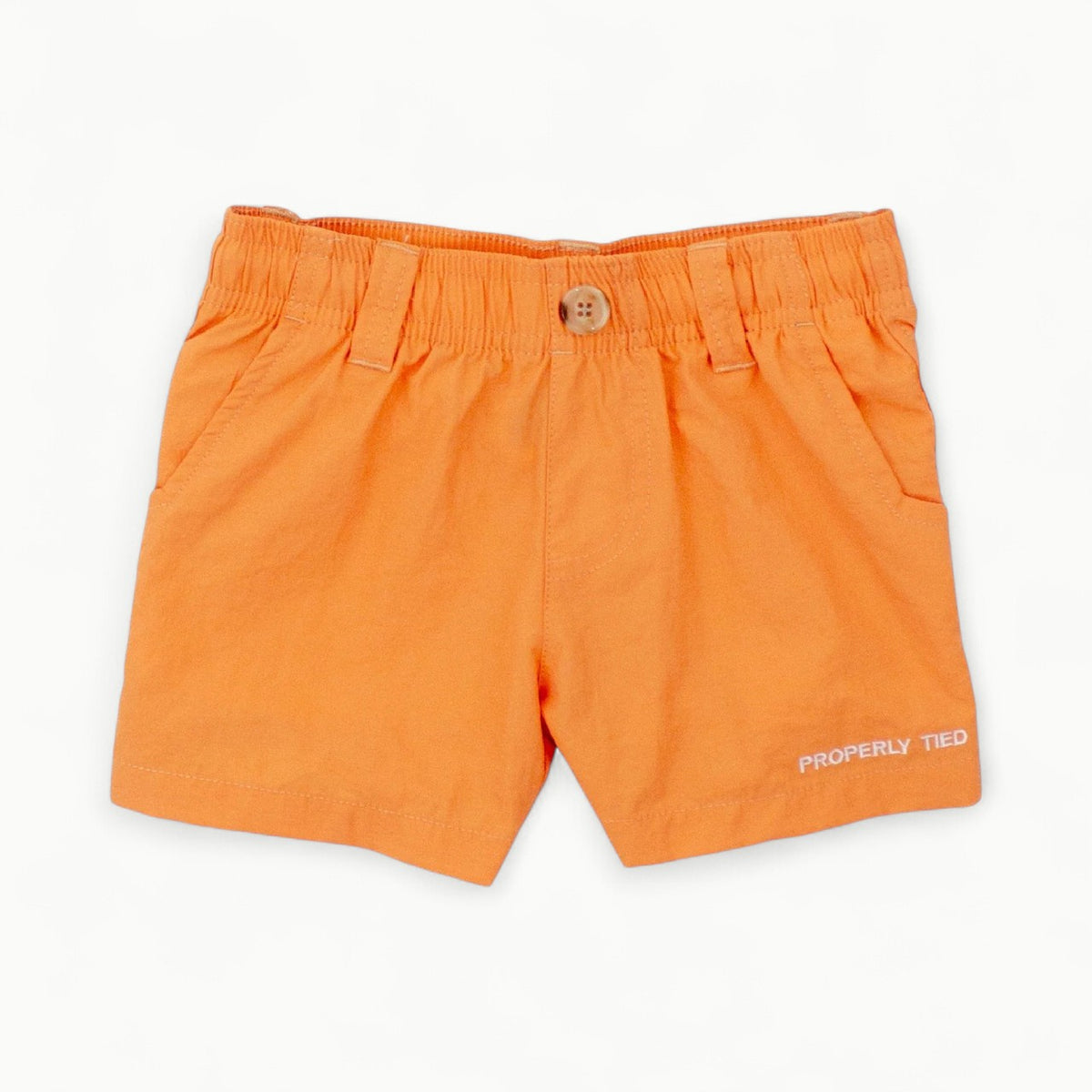 Mallard Shorts in apricot from Properly Tied, refined boys' shorts with clean construction