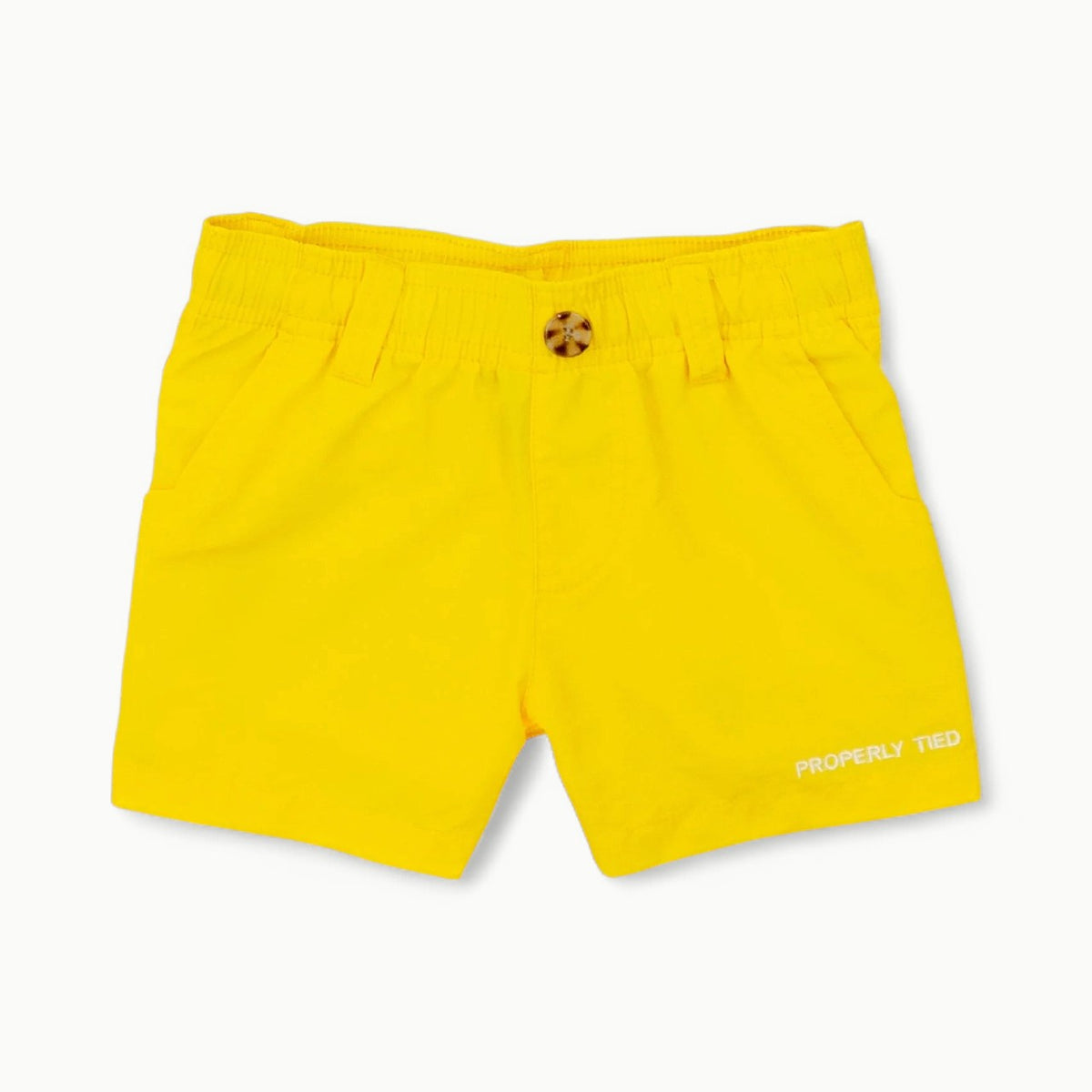 Mallard Shorts in lemon by Properly Tied, ParkerJoe premium boys' boutique