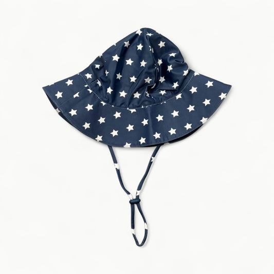 Baby Sprouts American Stars Sun Hat with wide brim and adjustable strap, UPF 50+ protection