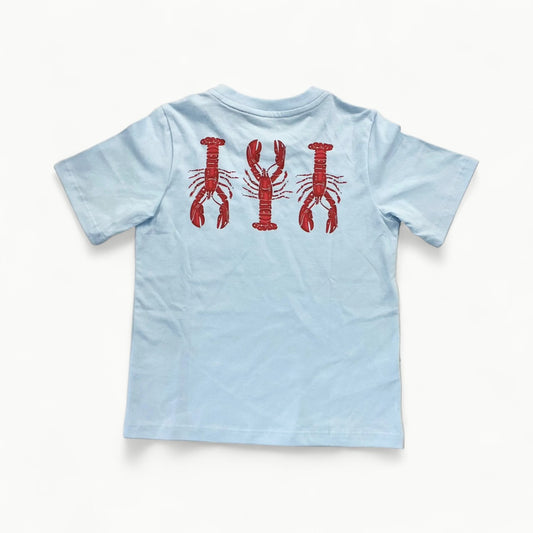 Asher-Blue Lobster Graphic Pocket Tee