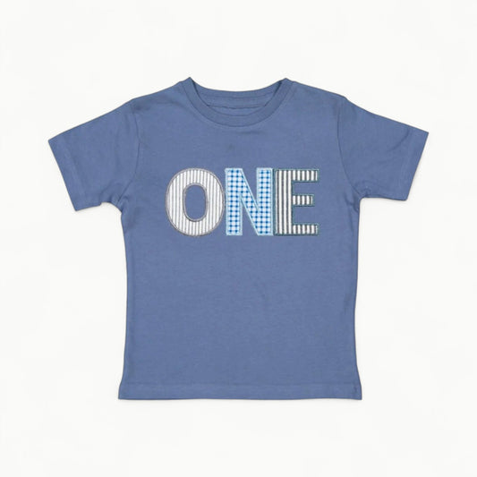 One Patchwork Patch SS T-Shirt - Indigo