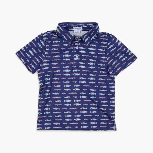 Blue Quail Freshwater Polo short-sleeved shirt with mesh ventilation and UPF 50+ protection