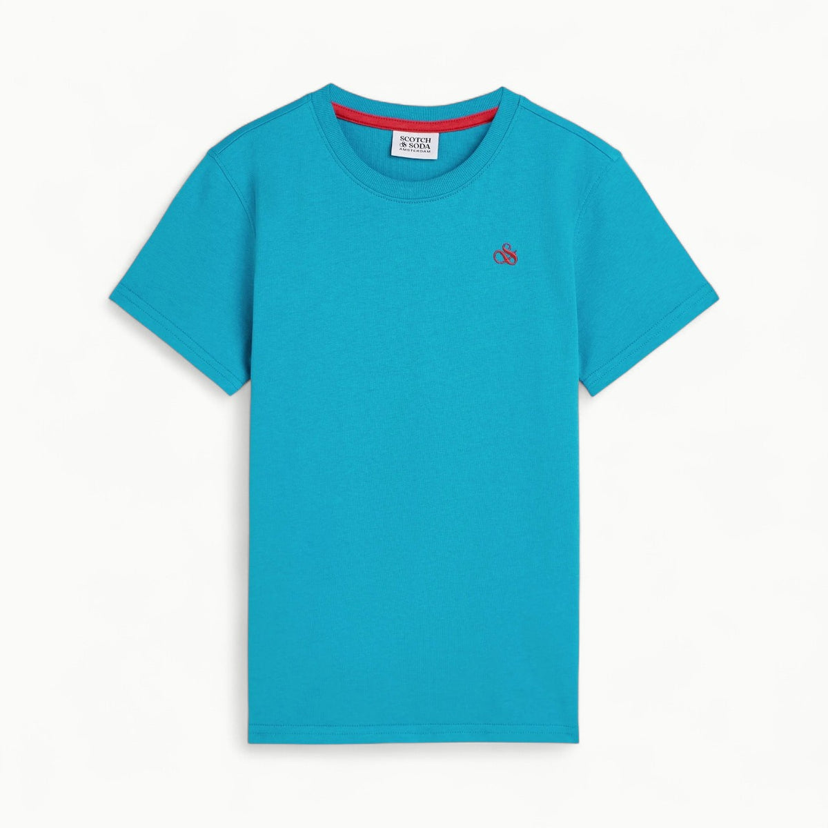 Scotch & Soda Core Chest Embroidery T-shirt in regular fit with subtle chest detail