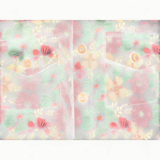 Dylan- Performance Flower Print, Button Front Shirt