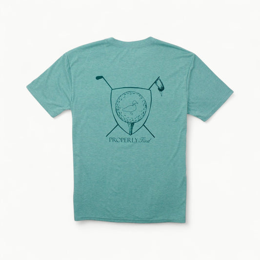 Properly Tied Portland Pocket Tee Short Sleeve in Tee Time Clover with front chest pocket detail