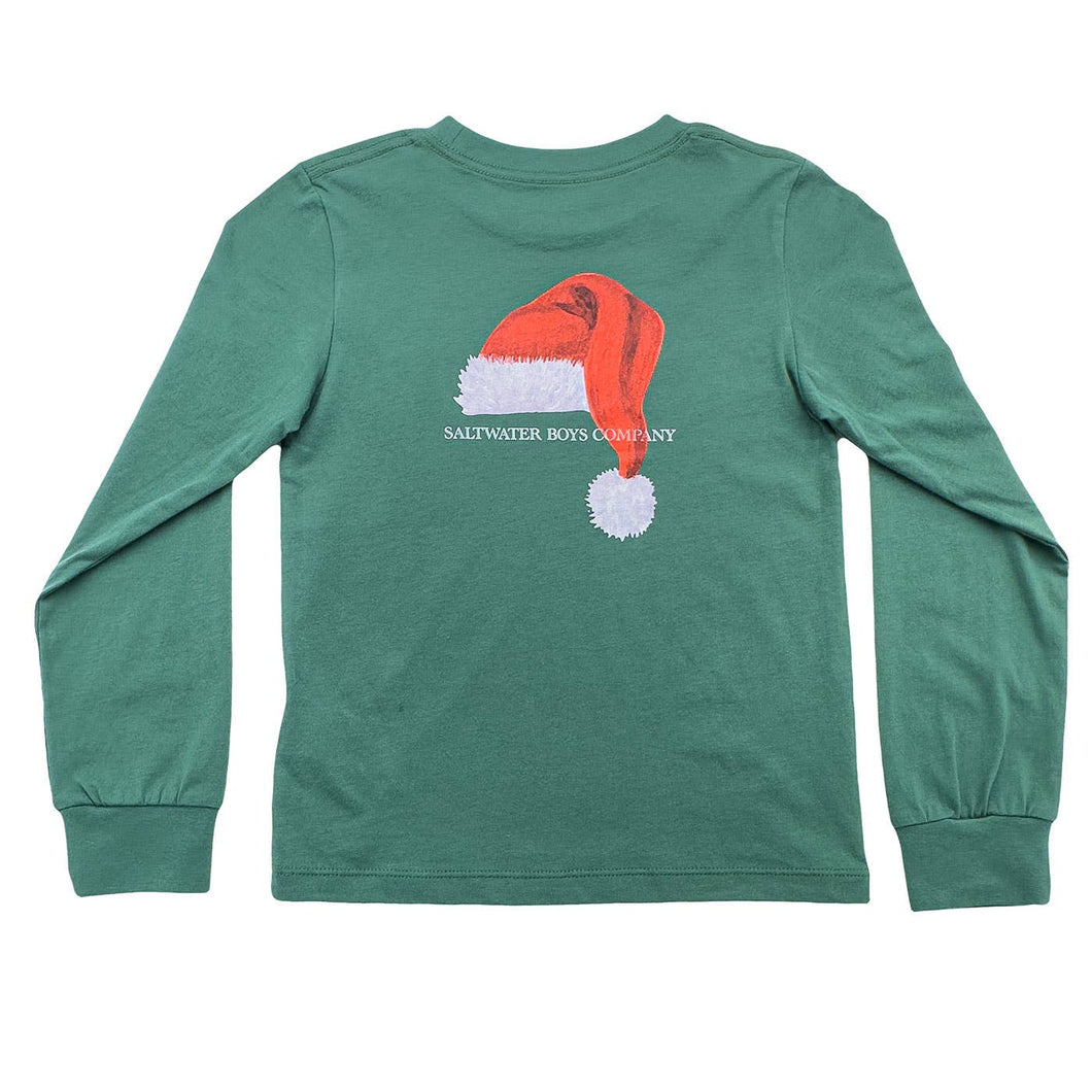 Saltwater Boys Company - Boys Santa Hat graphic tee LS 