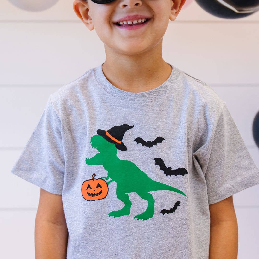 Trick Rawr Treat Halloween Short Sleeve T-Shirt - Kids