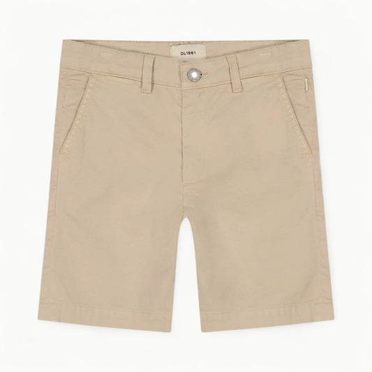 Jacob Sandstone Chino Shorts by DL 1961 in slim cut with classic pockets