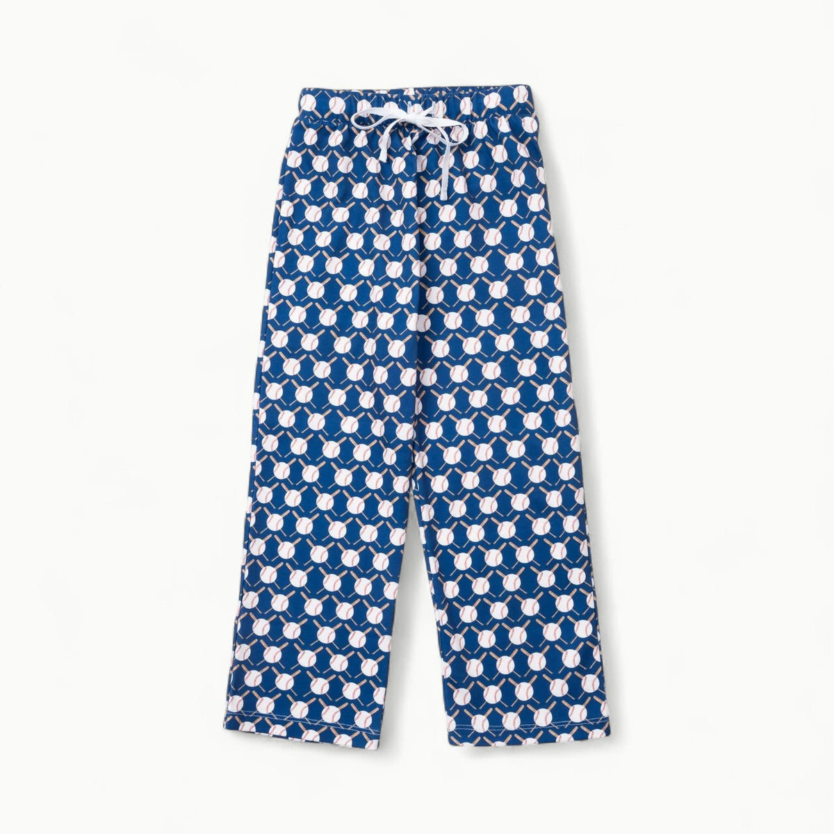 Beckett Hangout Pant in Up at Bat—soft Peruvian Pima cotton pull-on loungewear with drawstring waistband