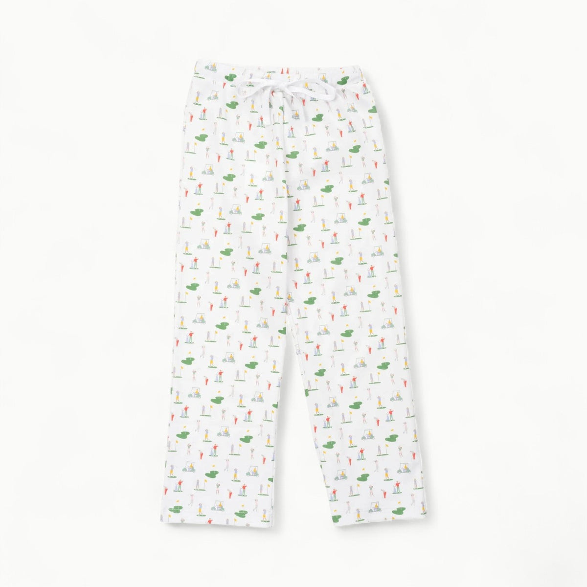 Beckett Hangout Pant in Golf Life by Lila & Hayes—relaxed Pima cotton pull-on pants with drawstring waistband