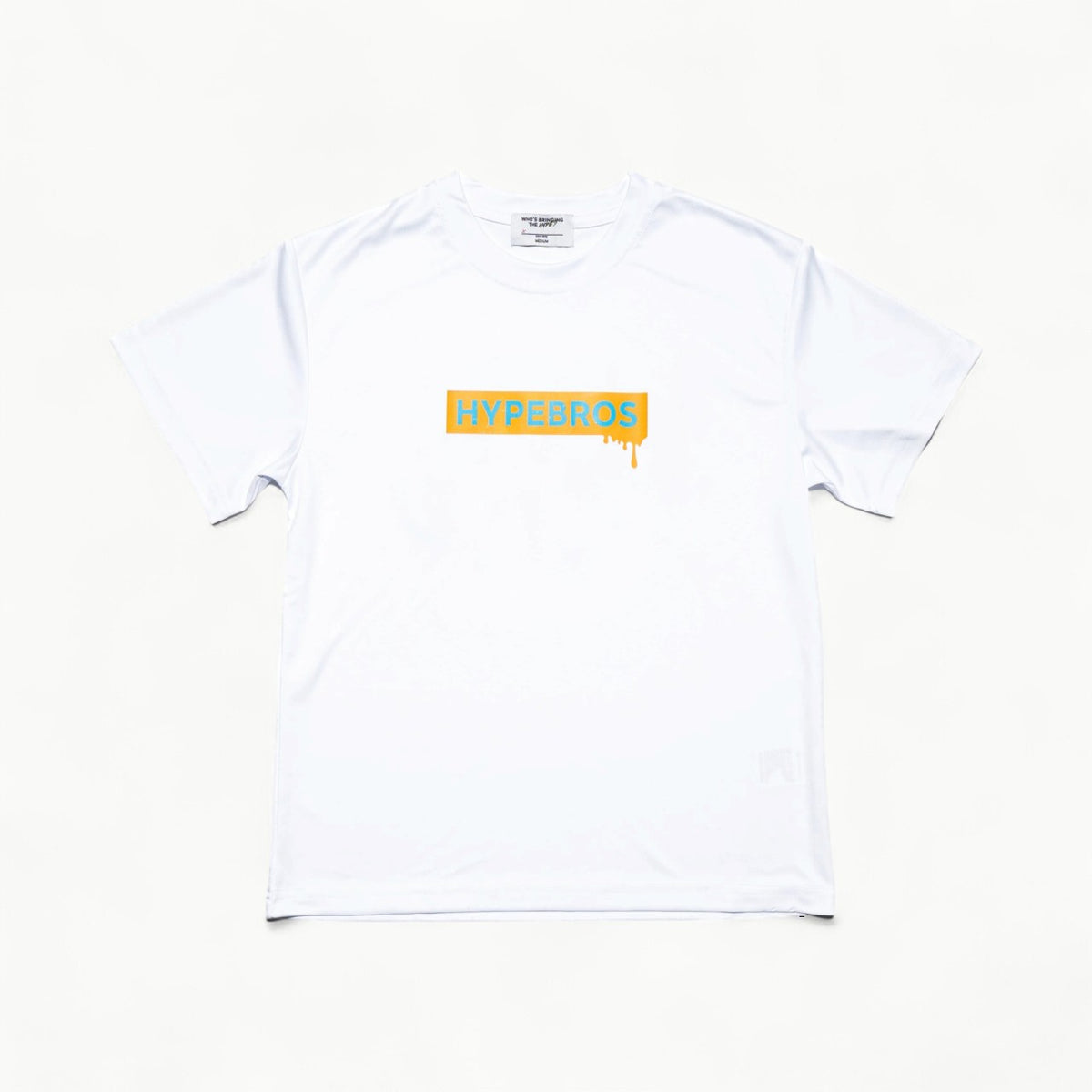 Hype Bros Dripped In Hype Tee with dripped paint graphic on front and HB logo on back