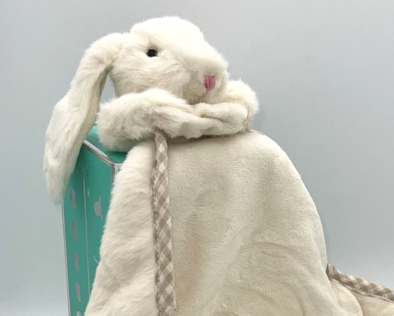 Bunny Baby Plush Soft Toy Soother Comforter Cream 29x29cm