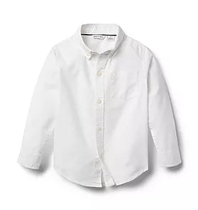 LS WHITE OXFORD BUTTON UP