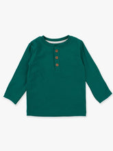 Load image into Gallery viewer, Knit LS Henley Tee-Emerald Green-Rugged Butts
