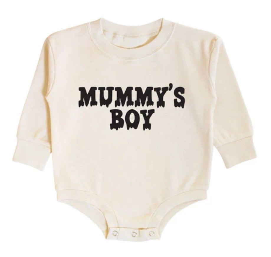 Mummy’s Boy Halloween LS Romper