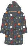 Andy & Evan, Sports & Lightning Bolts Jersey Knit Robe-Grey