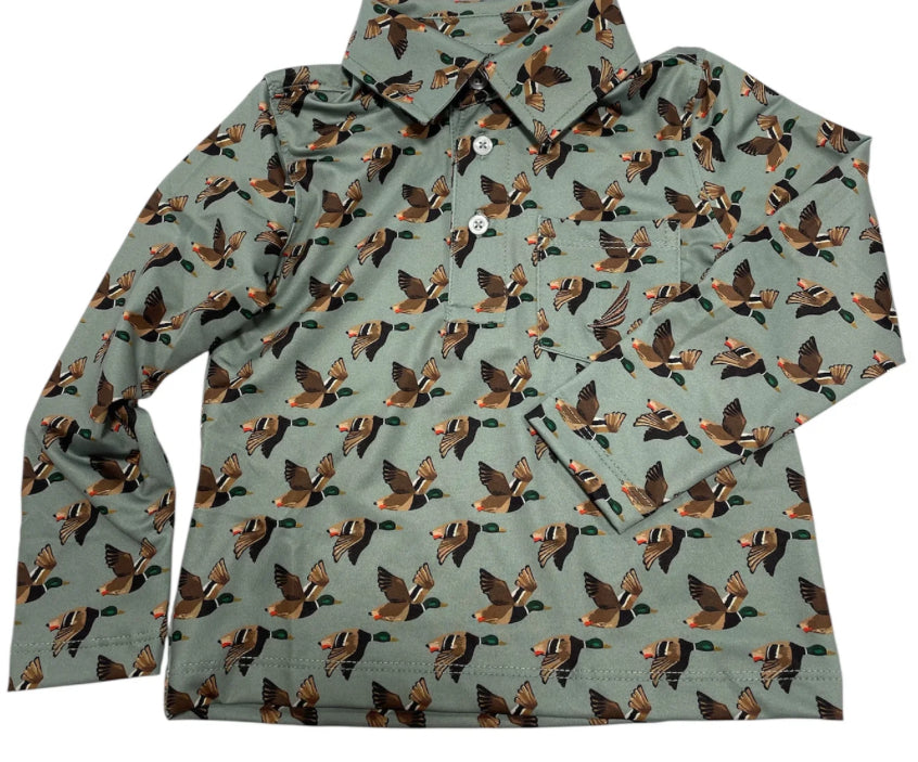 Miles-LS Performance Polo-Duck-Coolybri
