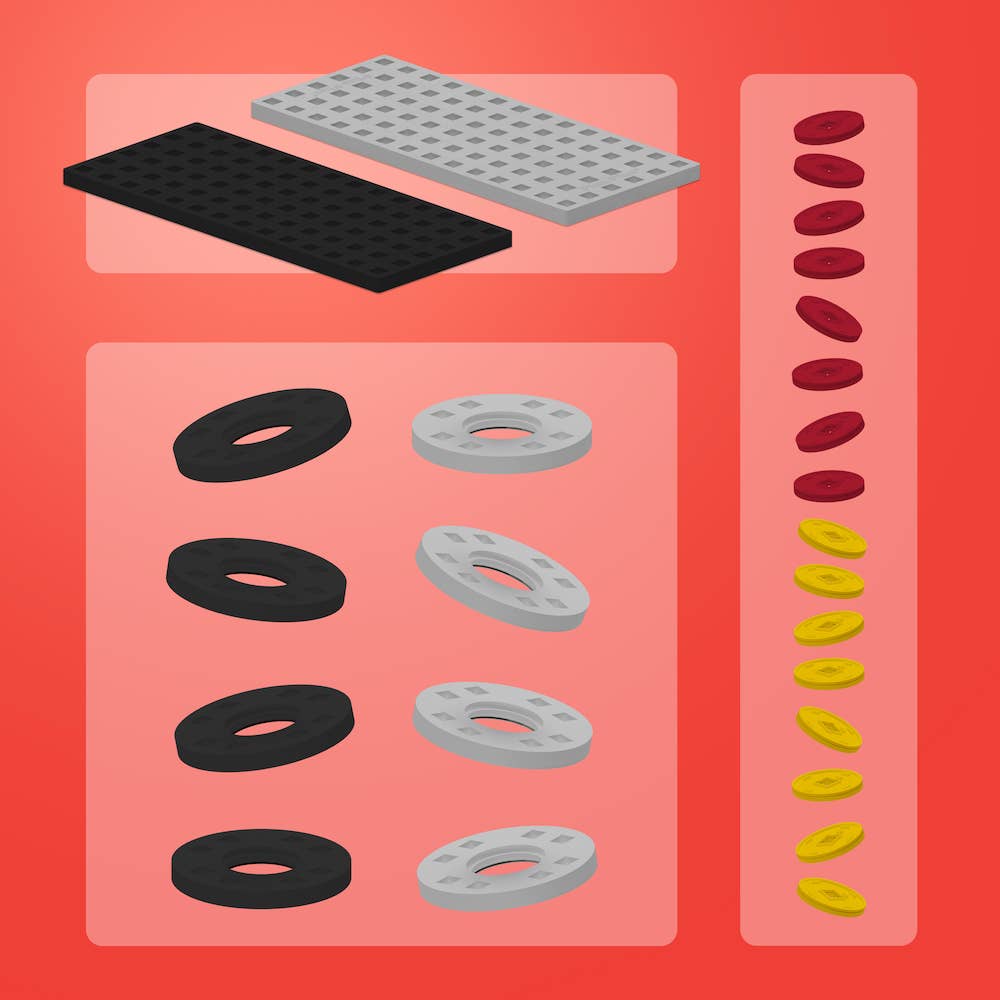 Plus-Plus Accessory Pack - Gray & Black