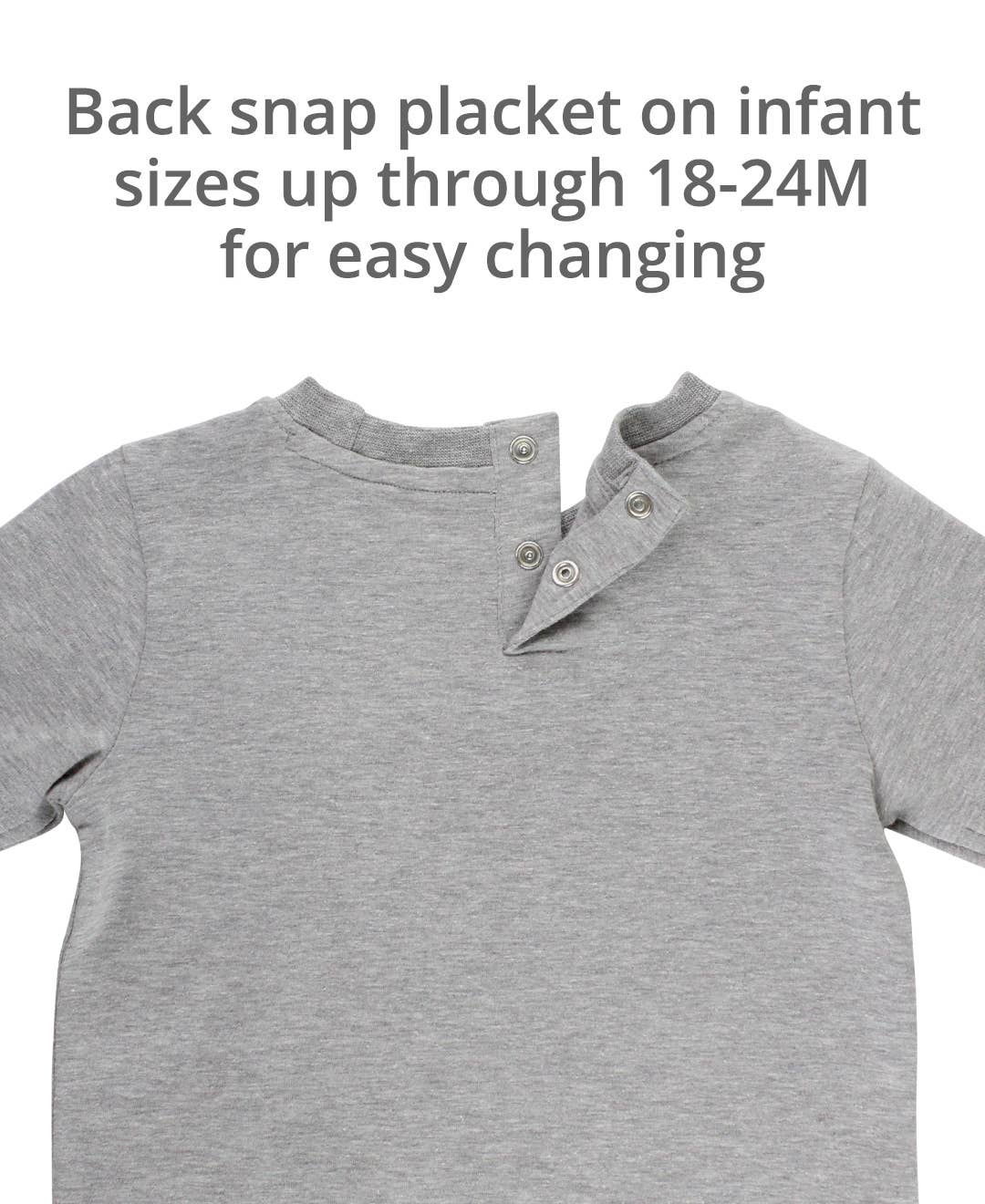 RuggedButts - Boys Heather Gray Short Sleeve Graphic Tee