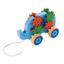 Load image into Gallery viewer, Birchwood Trading - Elephant Gear Pull Toy
