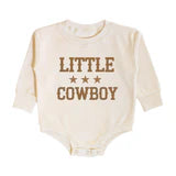 Little Cowboy LS Bodysuit in Natural by Sweet Wink, long-sleeve design