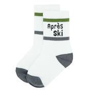Miki Miette ribbed apres-ski socks in neutral tone, showcasing timeless knit texture