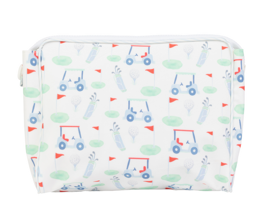 The Go Bag by Apple of my Isle, available in two sizes, wipeable organizer in neutral tone
