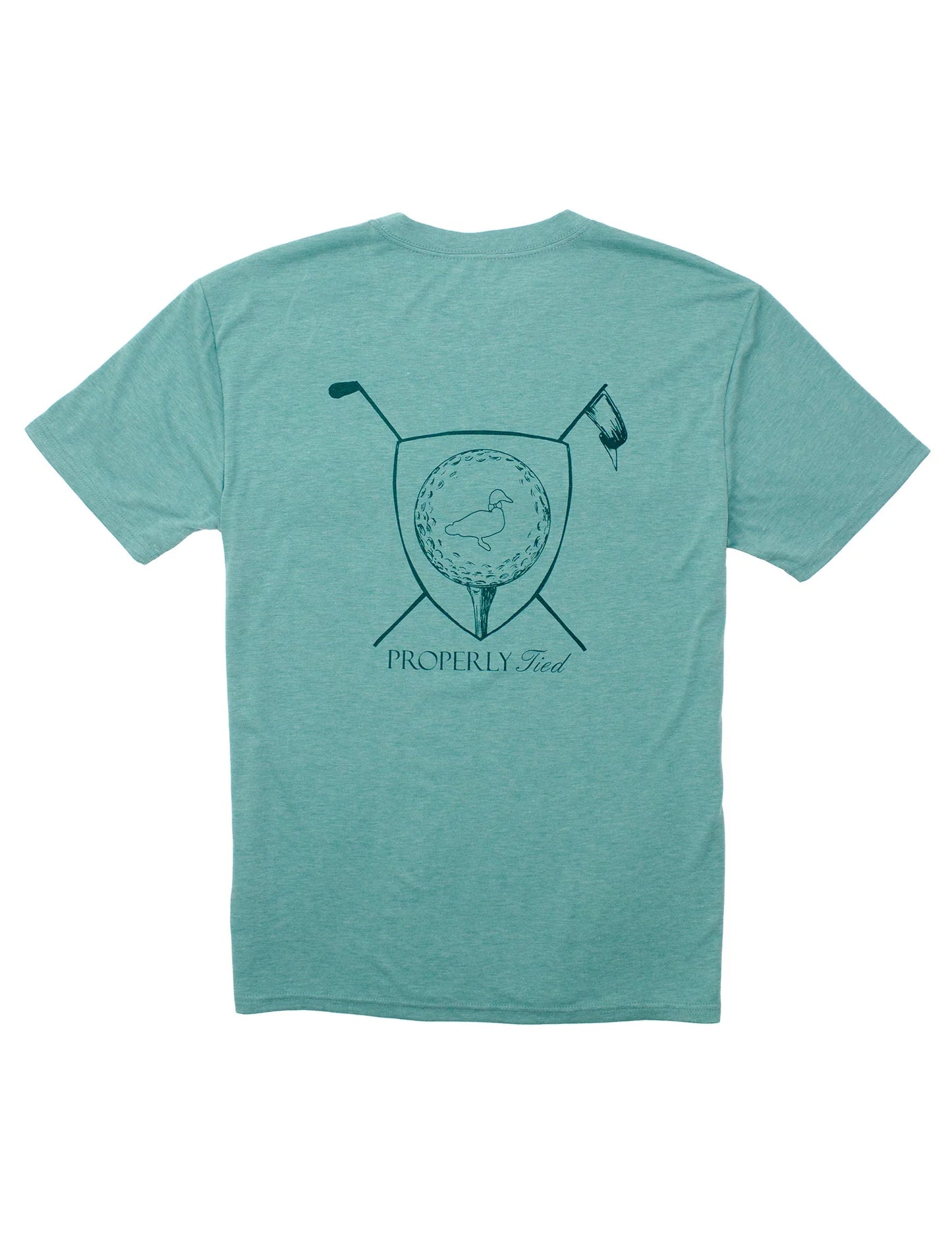 Properly Tied Portland Pocket Tee Short Sleeve in Tee Time Clover with front chest pocket detail