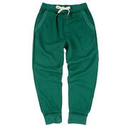 Ziggy Jogger in rainforest green by Miki Miette with elastic waistband and cuffed ankles
