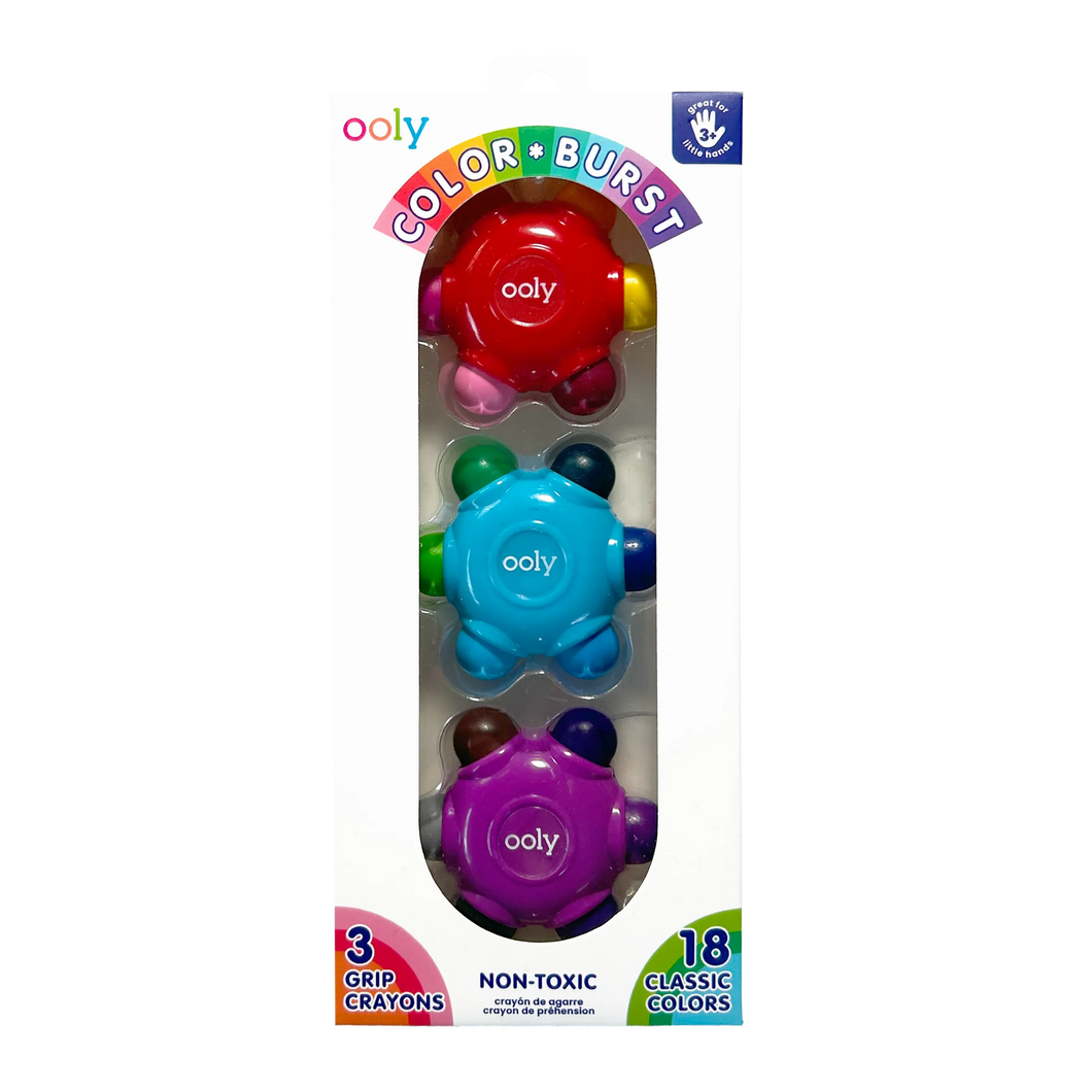 Color Burst: Grip Crayons, Set of 3-OOLY
