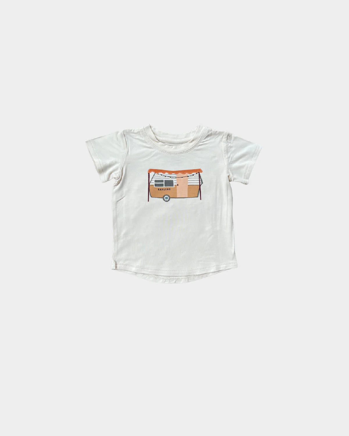 Short sleeve t-shirt in soft bamboo jersey with custom RV print by Baby Sprouts