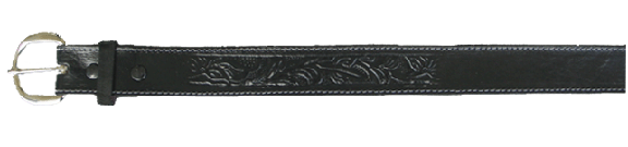 Space-black leather Kids Rodeo belt by JRP with personalized name space