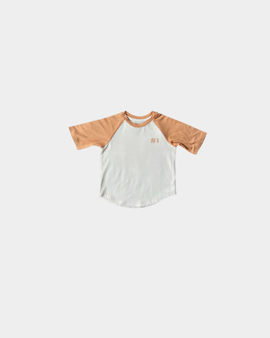 3/4 Sleeve Baseball Tee in bamboo jersey by Baby Sprouts, relaxed fit