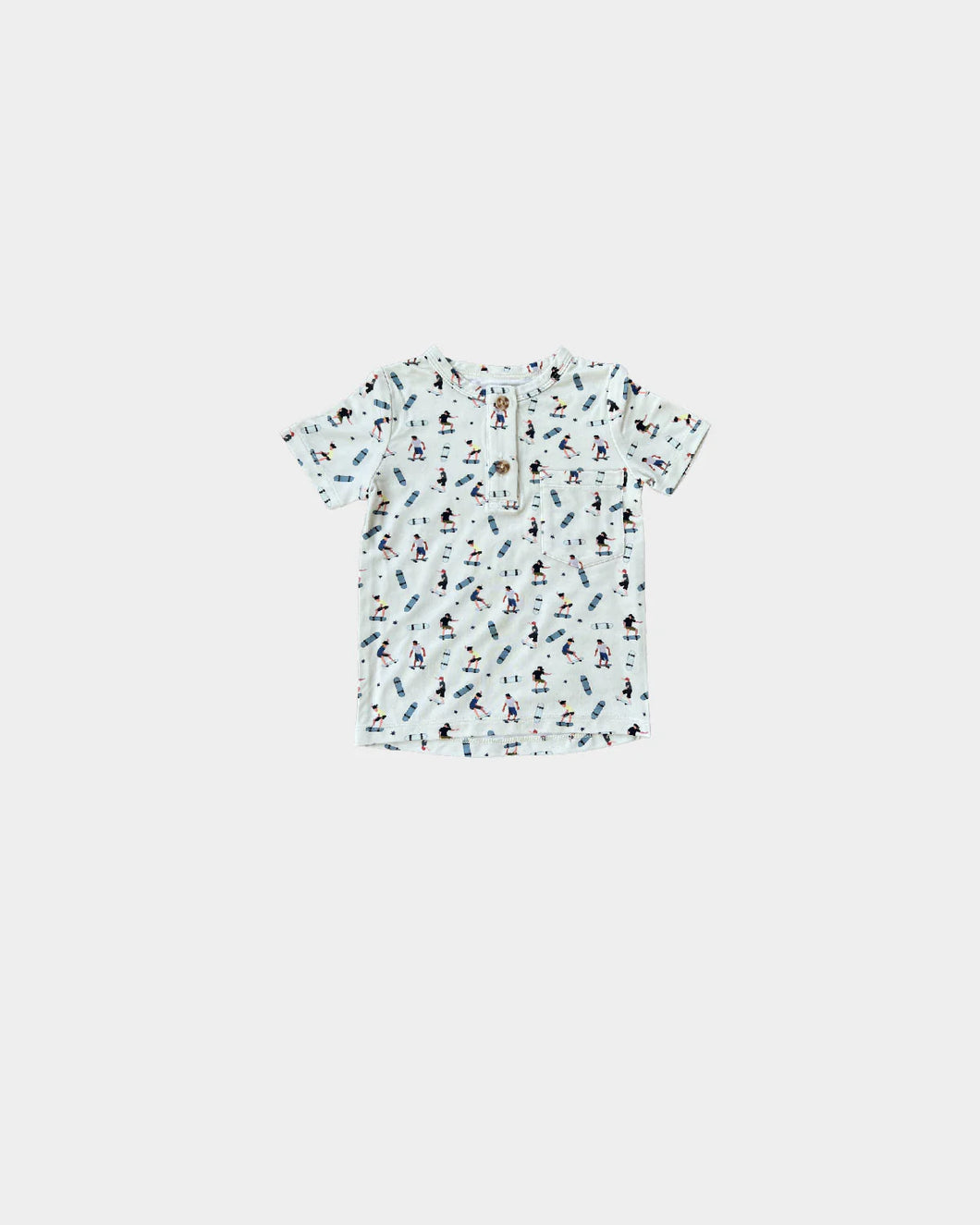 Baby Sprouts Short Sleeve Henley - Skate