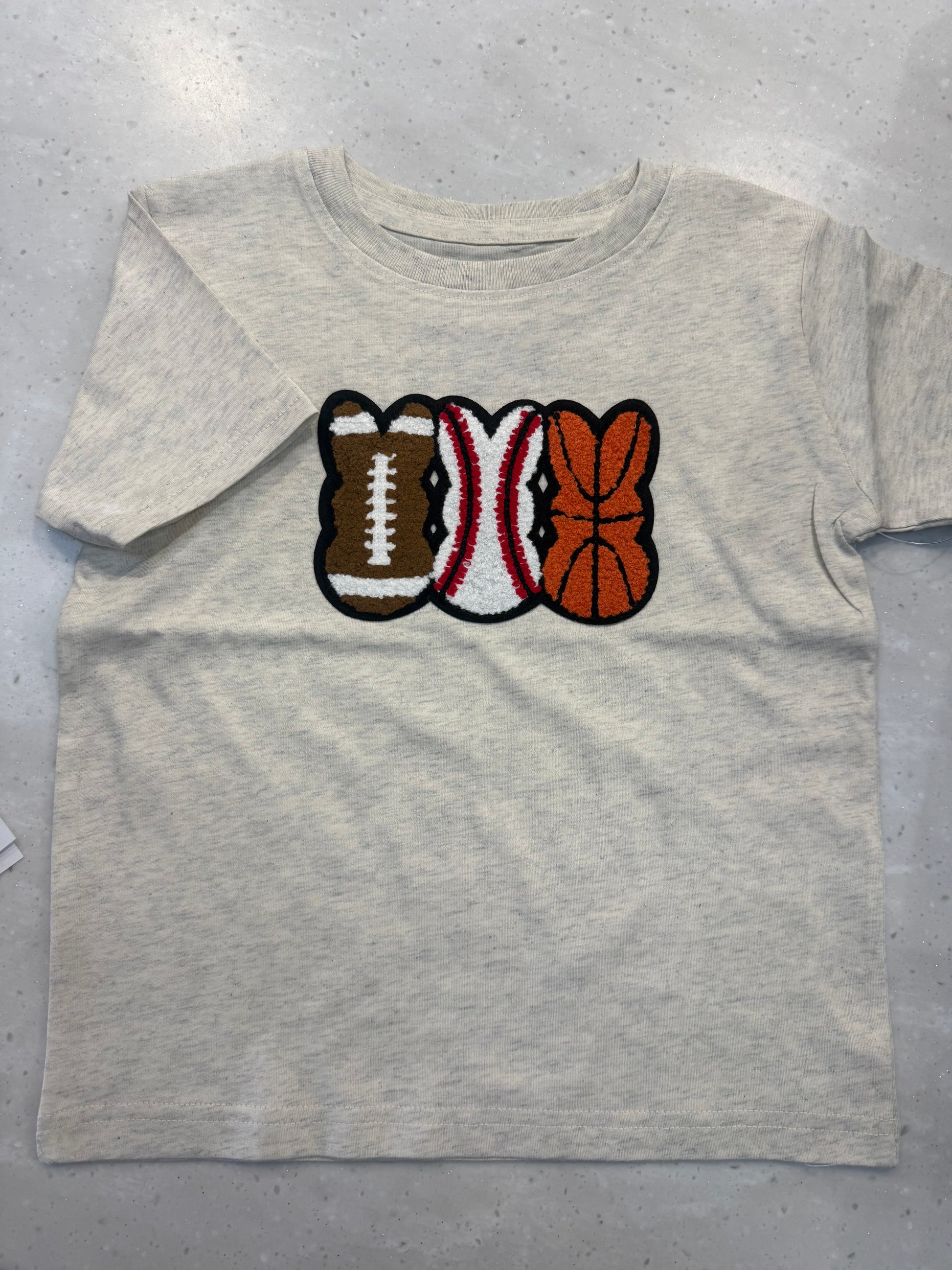 Sports Peeps Patch Easter short-sleeve t-shirt in natural heather by Sweet Wink