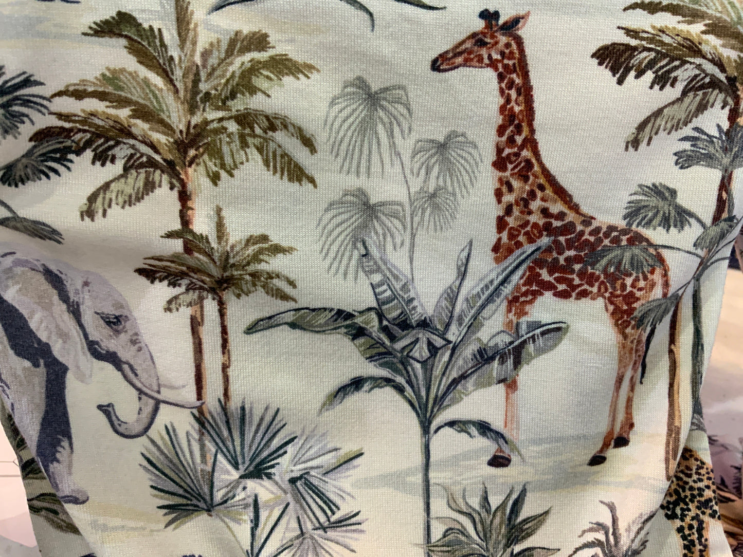 Jungle Safari Bamboo Stroller Blanket by Tesa Babe in soft neutral tones